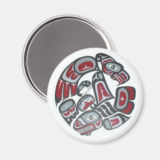 Muziek Native American Tribal Totem Magneet (Voorkant / Achterkant)