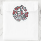 Muziek Native American Tribal Totem Ronde Sticker (Tas)
