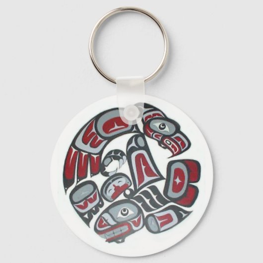 Muziek Native American Tribal Totem Sleutelhanger (Voorkant)