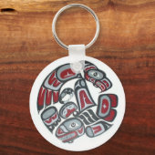 Muziek Native American Tribal Totem Sleutelhanger (Voorkant)
