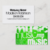 Muziek; Neon Green Stripes Visitekaartje (Voorkant / Achterkant)