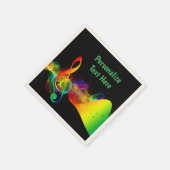 Muziek Neon Musical Notes Dance Party Gepersonalis Servet (Hoek)