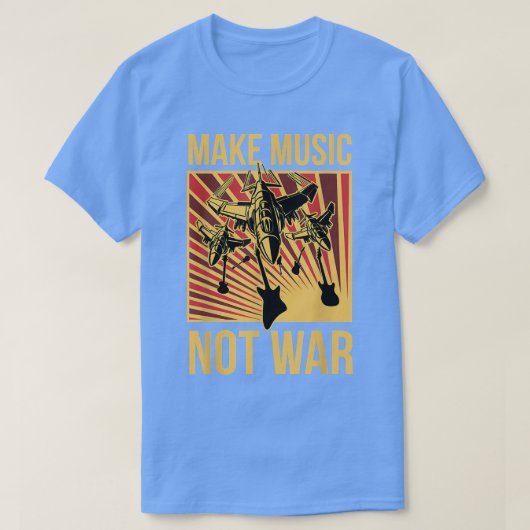 Muziek niet oorlog maken t-shirt (Design voorkant)