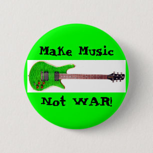 muziek niet oorlogsmuziek ronde button 5,7 cm