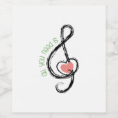 Muziek nodig wijn etiket (Enkel label)