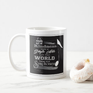 Muziek noot koffie mok