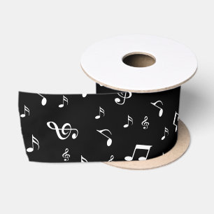 muziek, noot, sleutel, band, symbool, glanzend, el satijnen lint