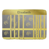 muziek, noot, slim, band, symbool, glanzend, elega badmat (Voorkant)