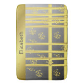 muziek, noot, slim, band, symbool, glanzend, elega badmat (Voorkant Verticaal)