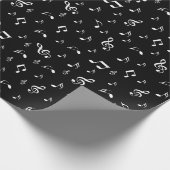 muziek, noot, slim, band, symbool, glanzend, elega cadeaupapier (Hoek)