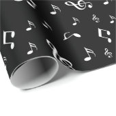 muziek, noot, slim, band, symbool, glanzend, elega cadeaupapier (Rol Hoek)