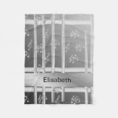 muziek, noot, slim, band, symbool, glanzend, elega fleece deken (Voorkant)