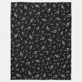 muziek, noot, slim, band, symbool, glanzend, elega fleece deken (Voorkant)