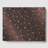 muziek, noot, slim, band, symbool, glanzend, elega gastenboek (Achterkant)