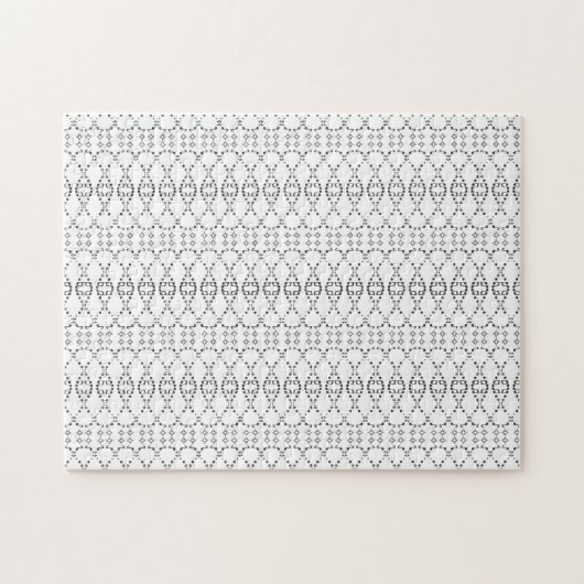 Muziek Nordic Knit Text ASCII Art Black and White Legpuzzel (Horizontaal)