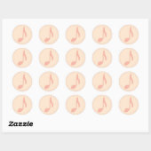 Muziek. Nota A. Muzikantengift Ronde Sticker (Vel)