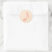 Muziek. Nota A. Muzikantengift Ronde Sticker (Tas)