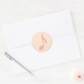 Muziek. Nota A. Muzikantengift Ronde Sticker (Envelop)