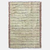 Muziek Nota Throw Blanket Music-thema Deken (Voorkant Verticaal)
