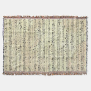 Muziek Nota Throw Blanket Music-thema Deken