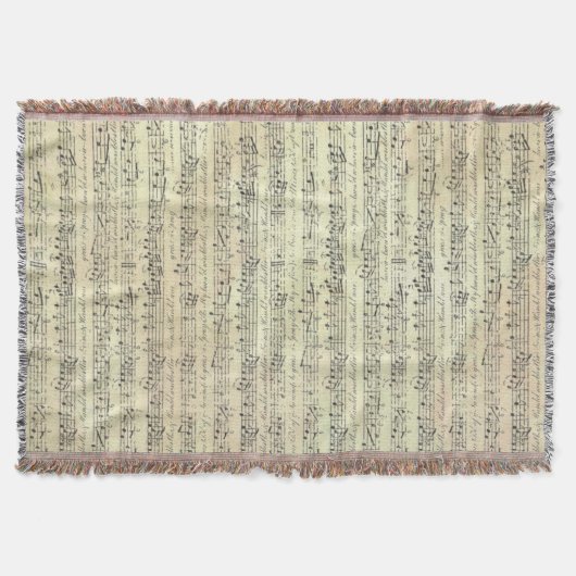 Muziek Nota Throw Blanket Music-thema Deken (Voorkant)