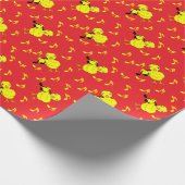 Muziek Note Chick Patroon Cadeaupapier (Hoek)