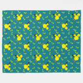 Muziek Note Chick Patroon Fleece Deken (Voorkant (Horizontaal))