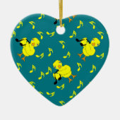 Muziek Note Chick Patroon Keramisch Ornament (Voorkant)