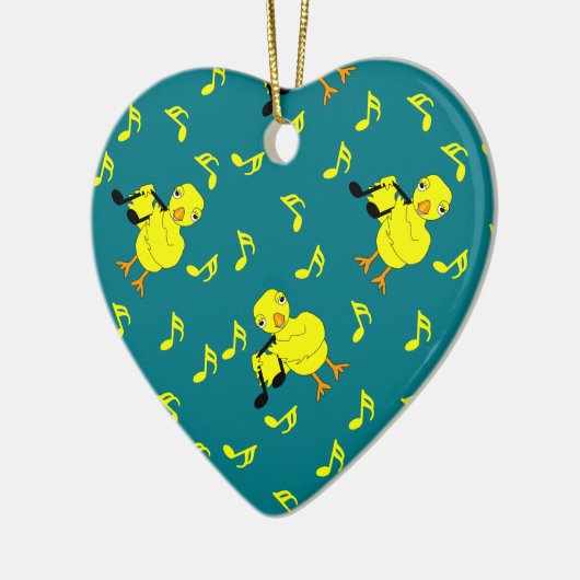 Muziek Note Chick Patroon Keramisch Ornament (Links)