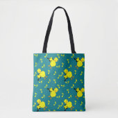 Muziek Note Chick Patroon Tote Bag (Voorkant)