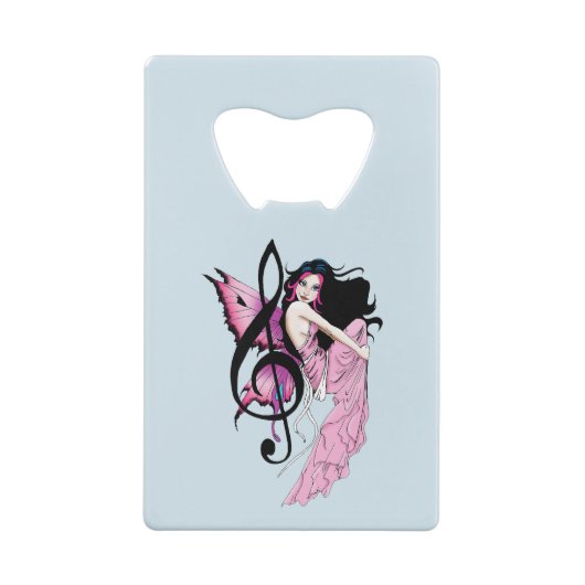 Muziek Note Fairy Creditkaart Flessenopener (Achterkant)