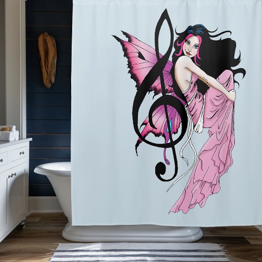 Muziek Note Fairy Douchegordijn