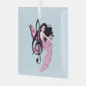 Muziek Note Fairy Glas Ornament (Voorkant links)