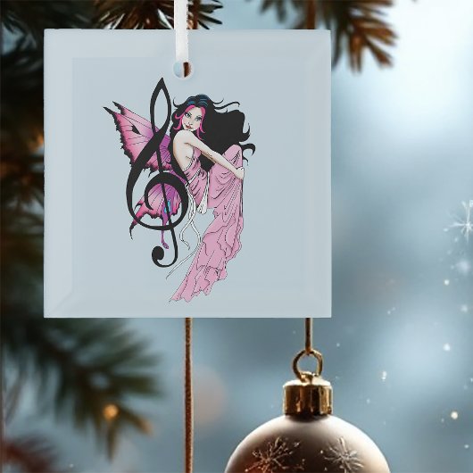 Muziek Note Fairy Glas Ornament