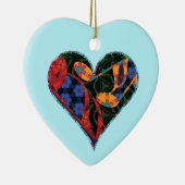 Muziek Note Patterned Heart Keramisch Ornament (Rechts)