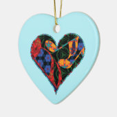 Muziek Note Patterned Heart Keramisch Ornament (Links)