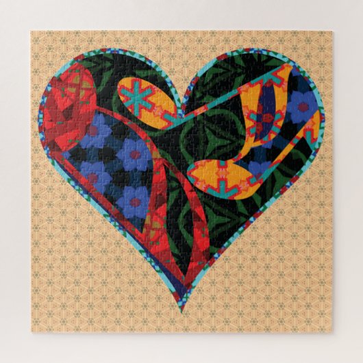 Muziek Note Patterned Heart Legpuzzel (Verticaal)