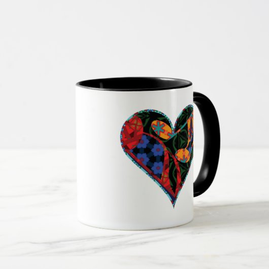 Muziek Note Patterned Heart Mok (Voorkant rechts)