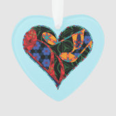 Muziek Note Patterned Heart Ornament (voorkant)