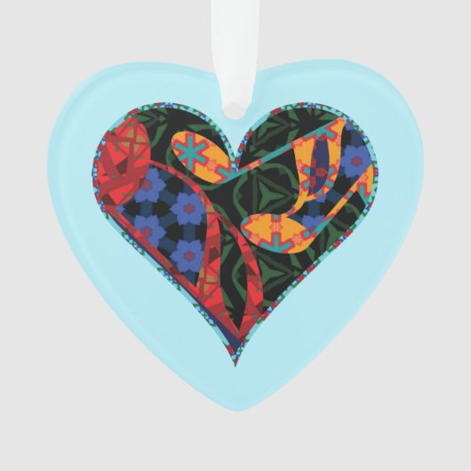 Muziek Note Patterned Heart Ornament (voorkant)