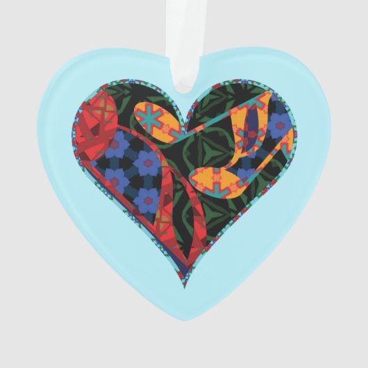 Muziek Note Patterned Heart Ornament (achterkant)
