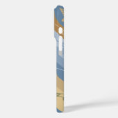 Muziek Note Strepen Bruin en Blauw Case-Mate iPhone Case (Achterkant / Links)