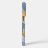 Muziek Note Strepen Bruin en Blauw Case-Mate iPhone Case (Achterkant / Rechts)