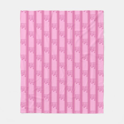 Muziek Note Striped Fleece Deken (Voorkant)