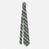 Muziek Note Stripes Blues en Browns Stropdas (Achterkant)
