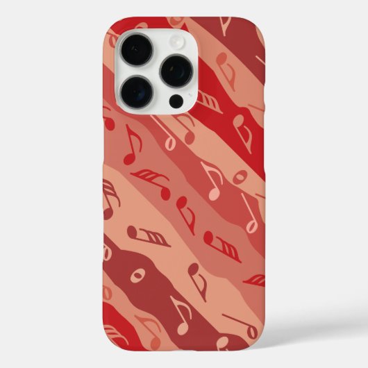 Muziek Note Stripes Reds Case-Mate iPhone Case (Achterkant)