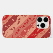 Muziek Note Stripes Reds Case-Mate iPhone Case (Achterkant (horizontaal))