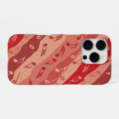 Muziek Note Stripes Reds iPhone Hoesje (Achterkant horizontaal)