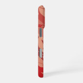 Muziek Note Stripes Reds iPhone Hoesje (Rechterkant)
