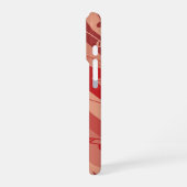 Muziek Note Stripes Reds iPhone Hoesje (Linkerkant)